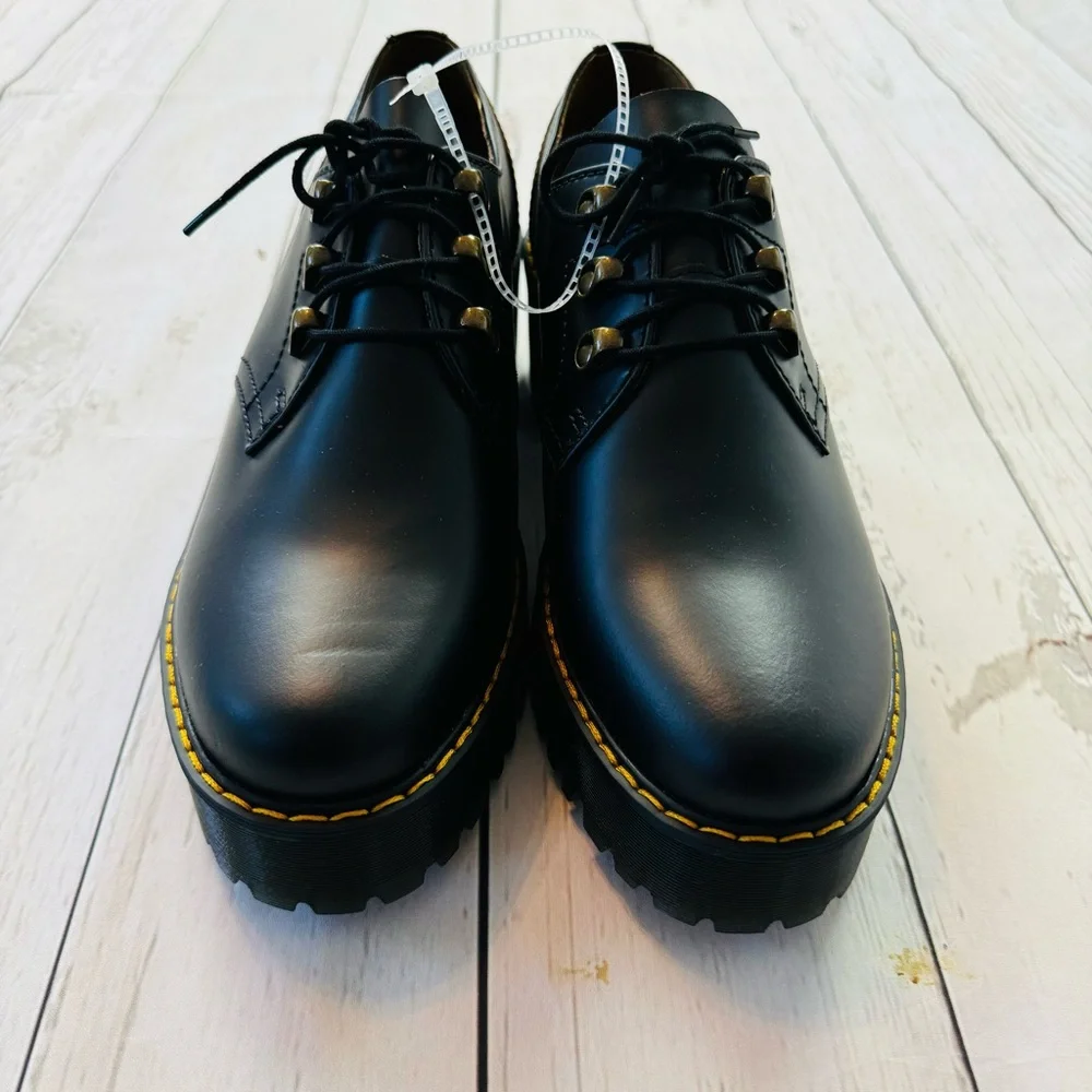 Dr Martens Leona Lug Sole Platform Derby Shoes Size 11